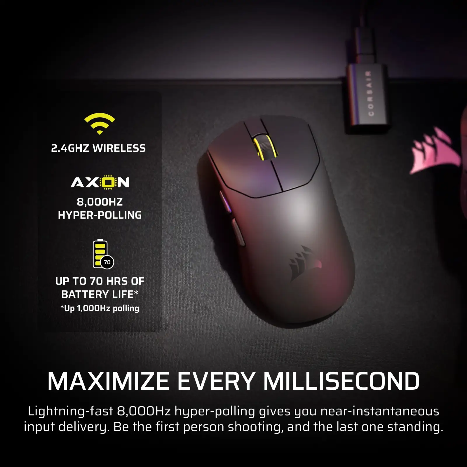 Миша Corsair Sabre V2 Pro Ultralight Wireless Black (CH-931G000-WW)