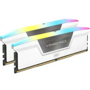 Оперативная память Corsair 64 GB (2x32GB) DDR5 5200 MHz Vengeance RGB White (CMH64GX5M2B5200C40W)
