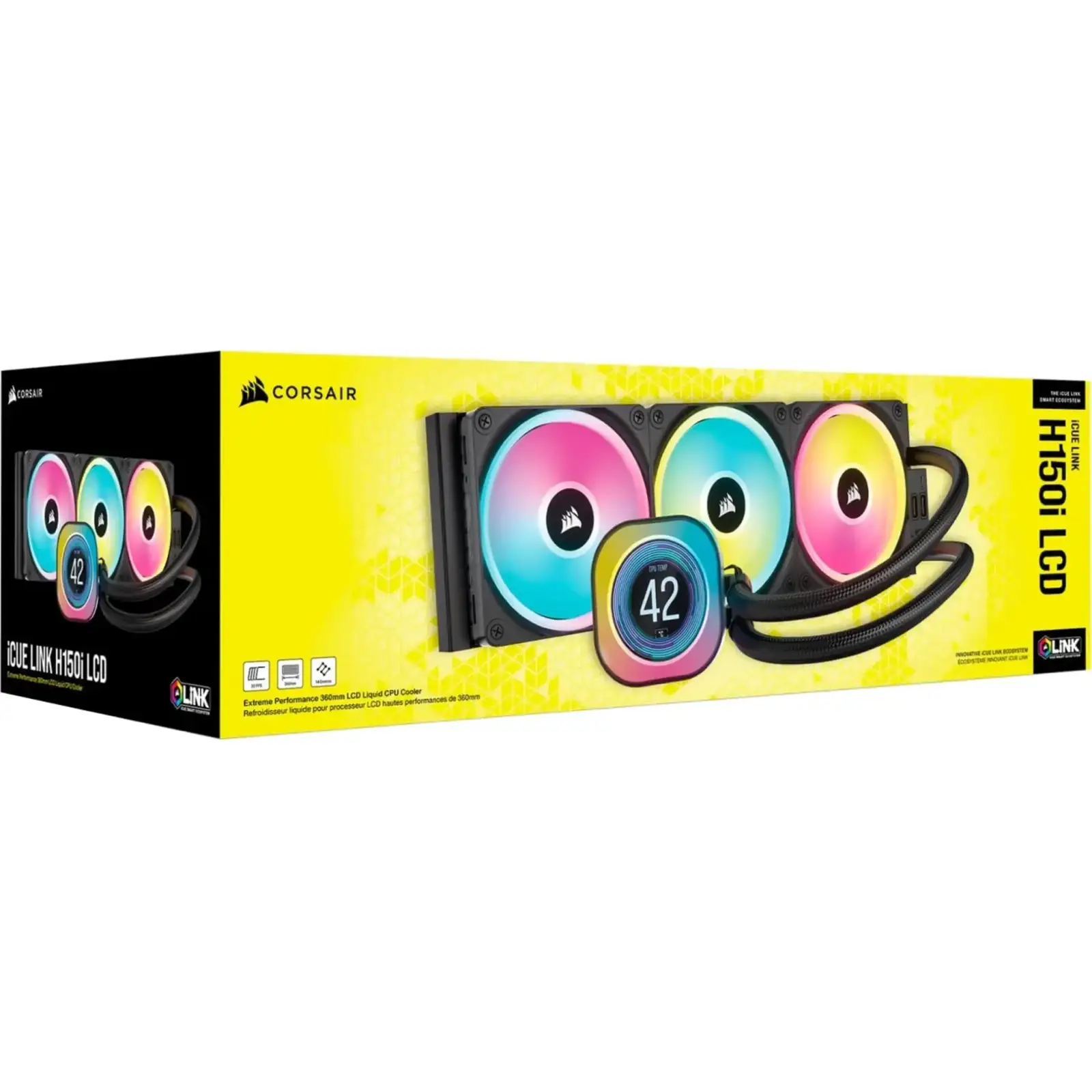 Водяне охолодження Corsair iCUE LINK H150i LCD (CW-9061008-WW)