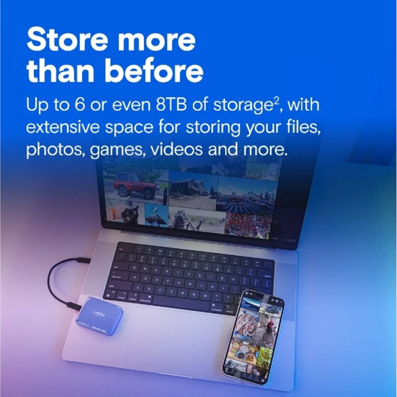 SSD зовнішній Crucial X10 1 TB Blue (CT1000X10SSD9) UA