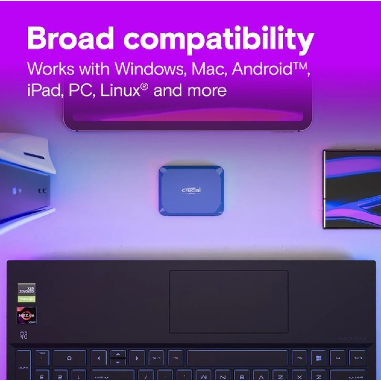 SSD зовнішній Crucial X10 1 TB Blue (CT1000X10SSD9) UA