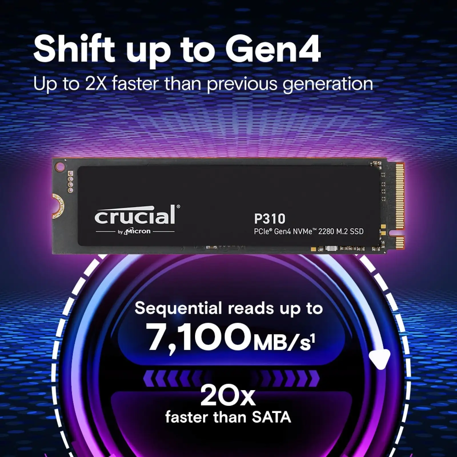 SSD накопитель Crucial P310 4 TB (CT4000P310SSD8)