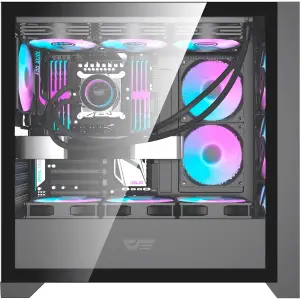 Корпус DarkFlash DRX90 Glass Black Без БЖ (DRX90 GLASS BLACK) UA