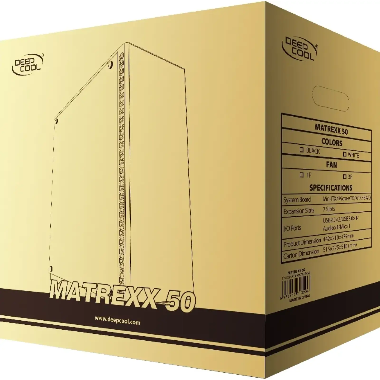 Корпус Deepcool Matrexx 50 Black Без БП (DP-ATX-MATREXX50) UA