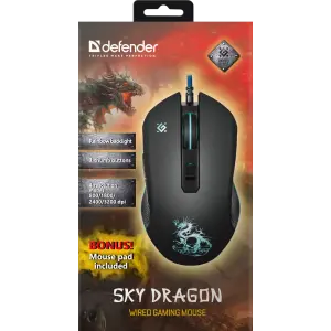 Миша Defender Sky Dragon GM-090L +Килимок (52090) UA