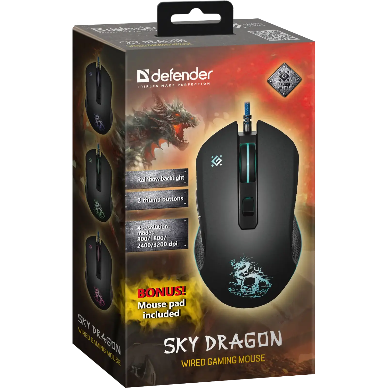 Миша Defender Sky Dragon GM-090L +Килимок (52090) UA