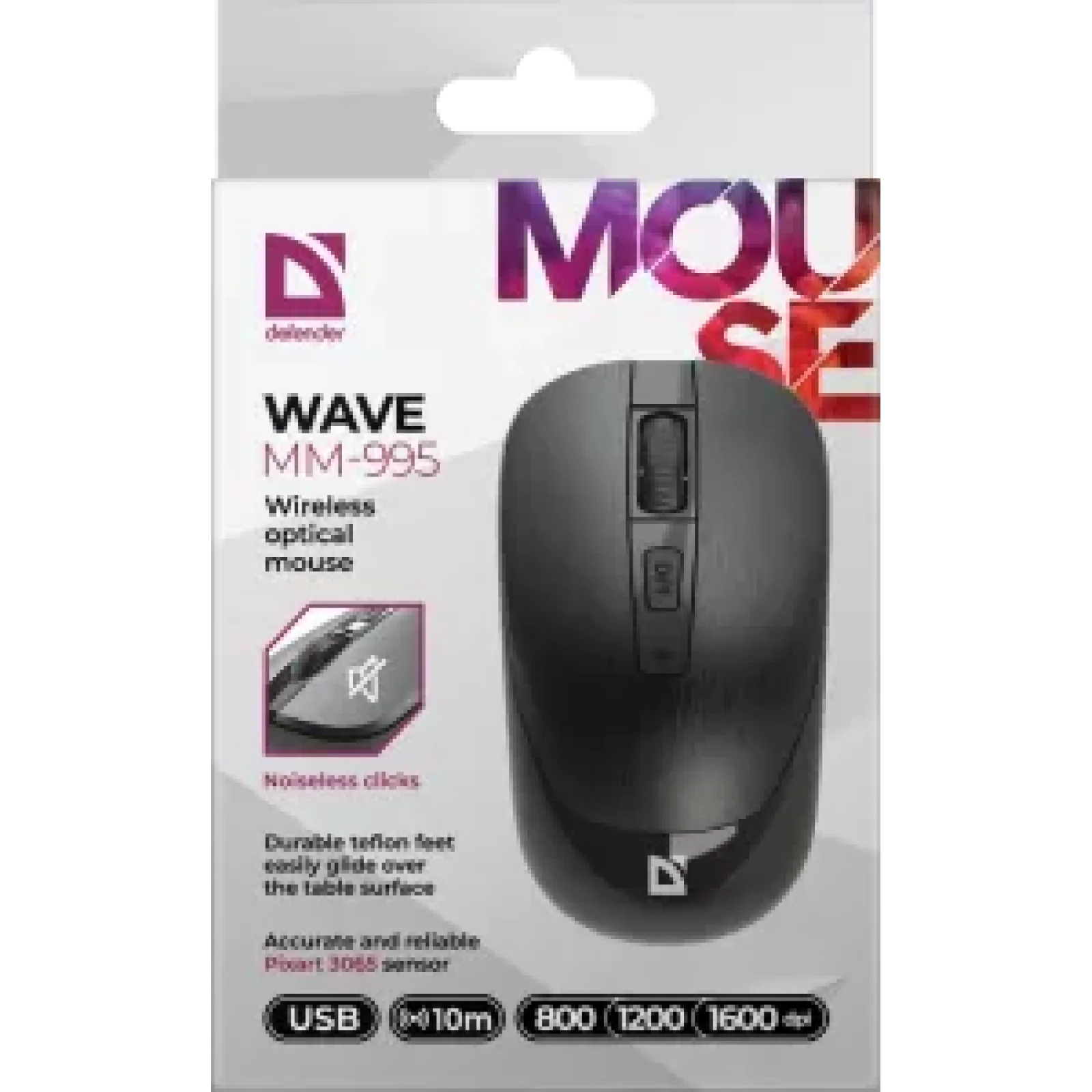 Миша Defender Wave MM-995 Black (52995) UA