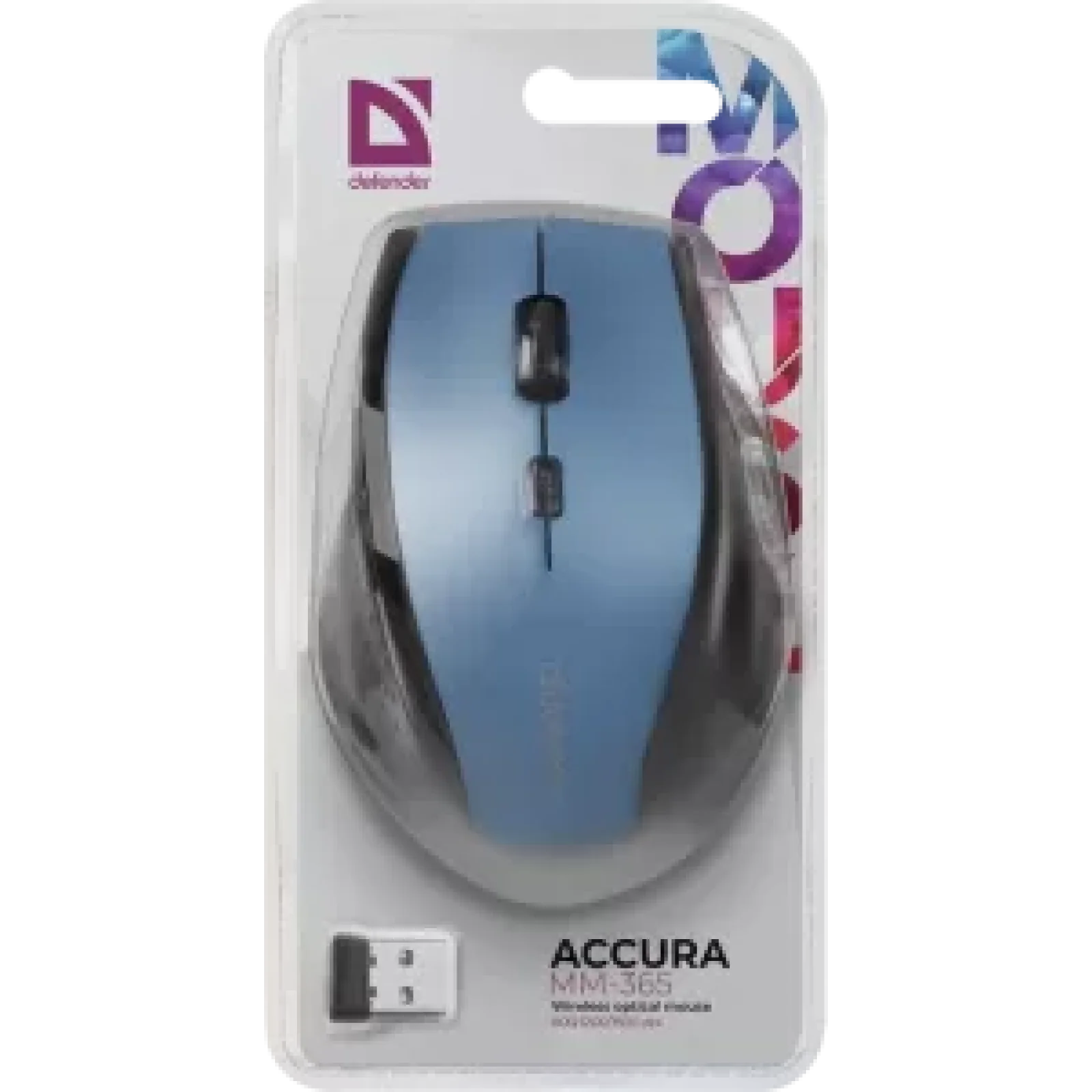 Миша Defender Accura MM-365 Wireless Blue (52366) UA