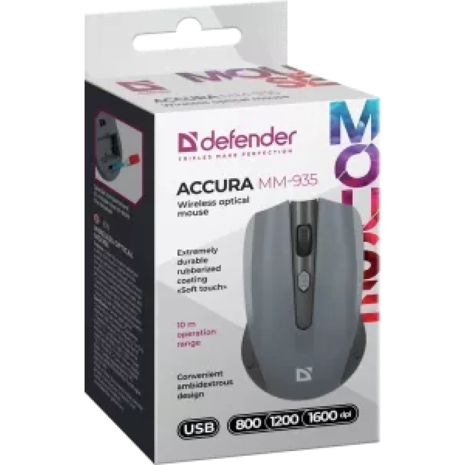 Миша Defender Accura MM-935 Wireless Grey (52936) UA