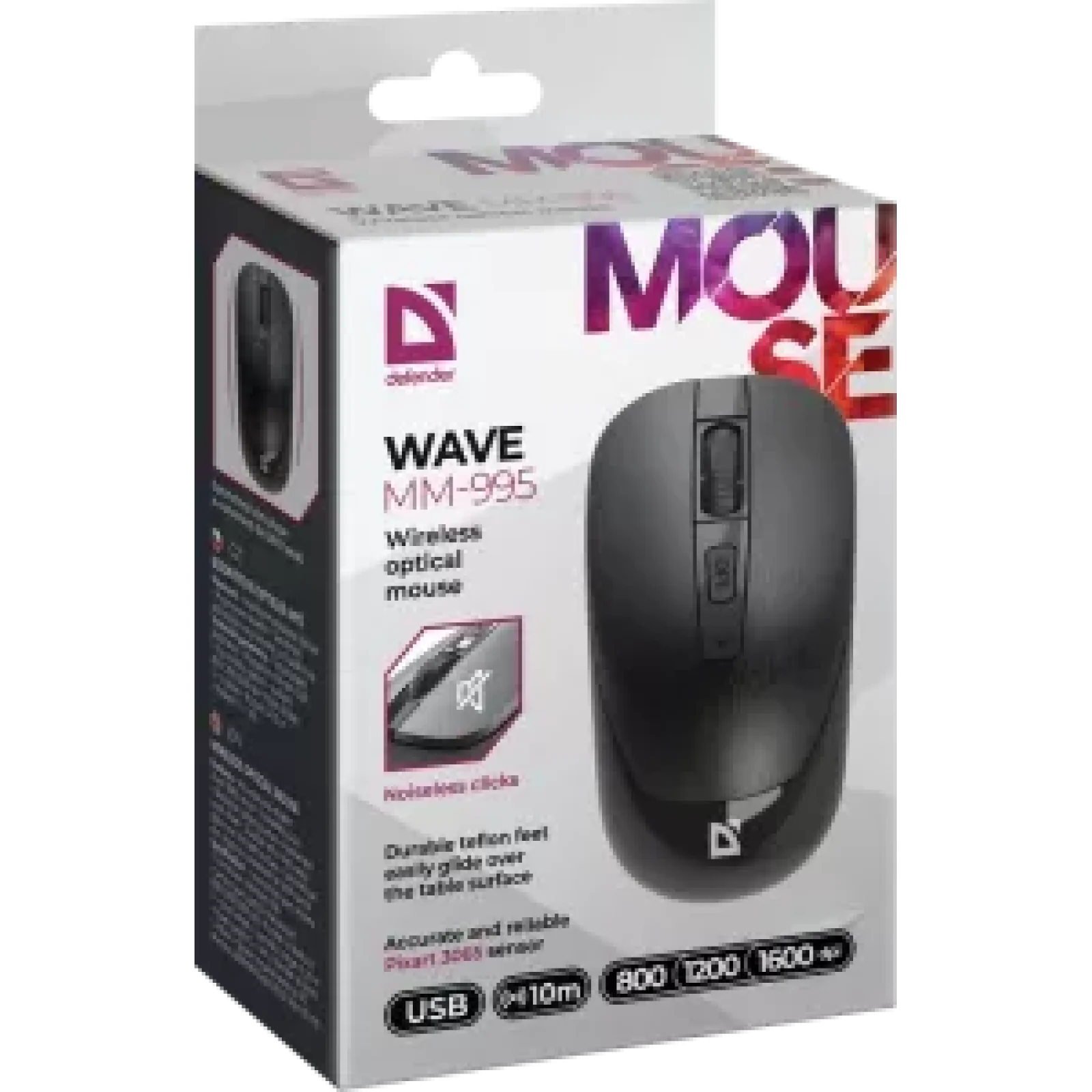 Миша Defender Wave MM-995 Black (52995) UA