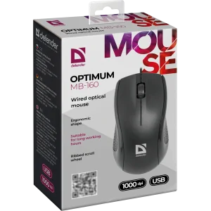 Миша Defender Optimum MB-160 USB Black (52160) UA