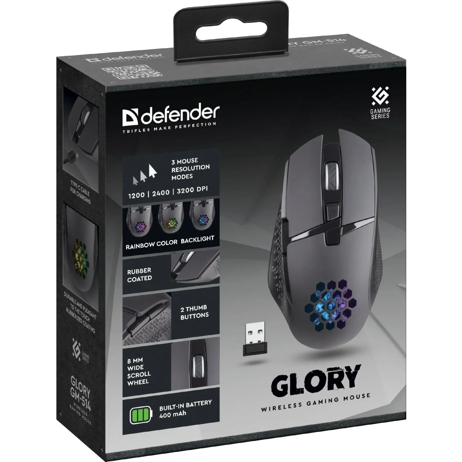 Миша Defender Glory GM-514 RF Black (52514) UA