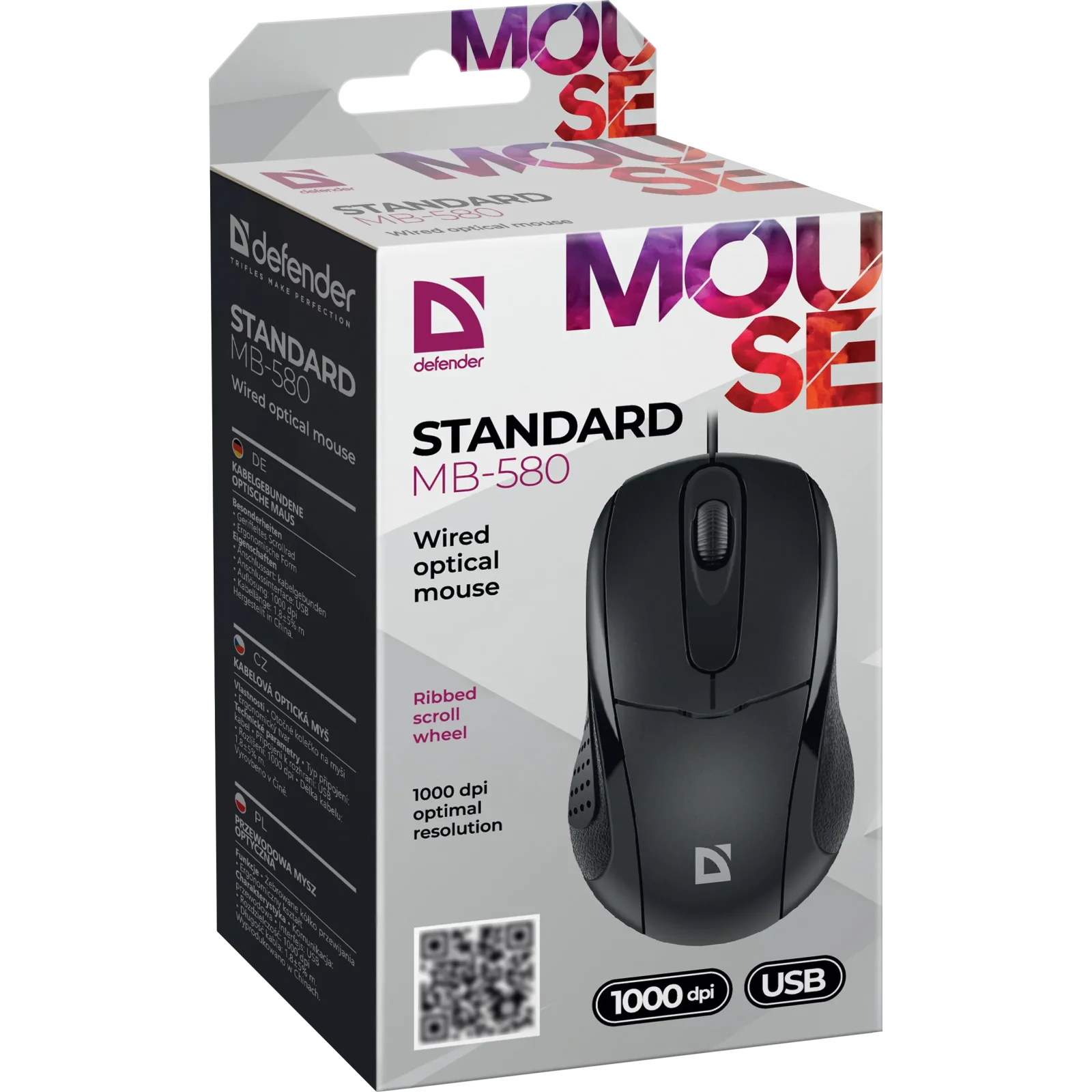 Миша Defender Standard MB-580 USB Black (52580) UA