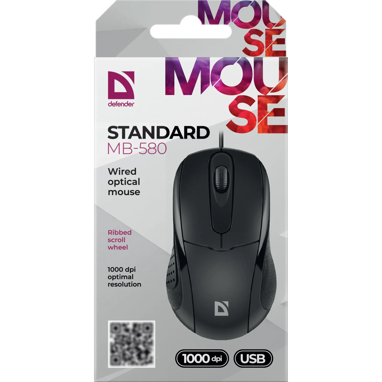 Миша Defender Standard MB-580 USB Black (52580) UA