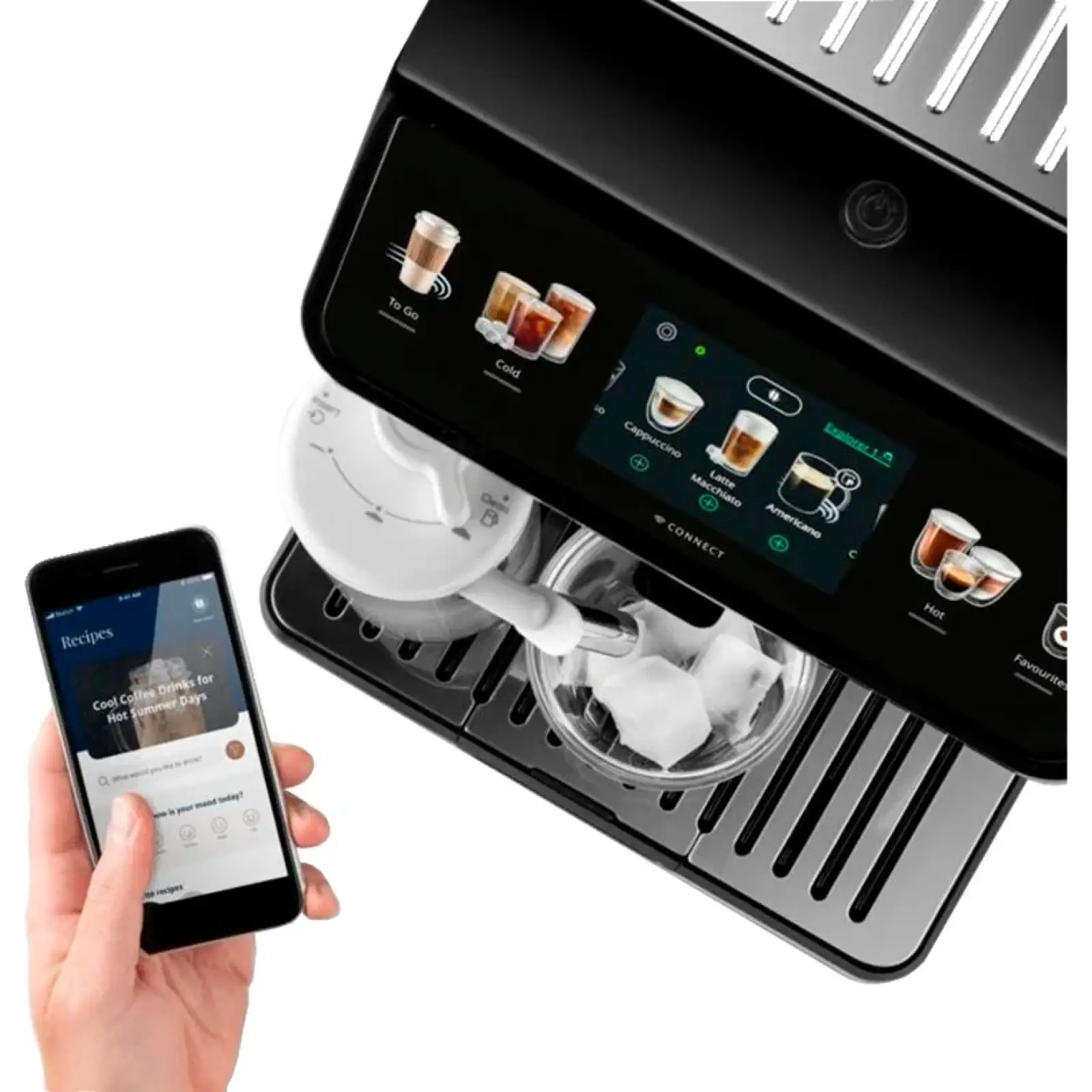 Кавомашина автоматична Delonghi Eletta Explore ECAM 450.86.T Титановий UA
