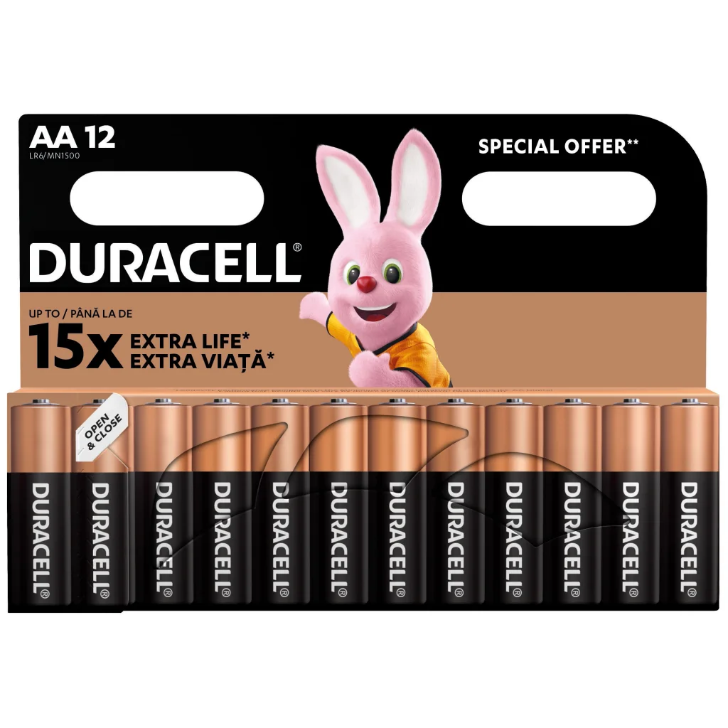 Батарейка Duracell AA 12 шт. (5006202) UA