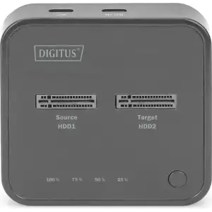 Док-станция Digitus Dual M.2 NVMe SSD USB Type-C 3.2 Black (DA-71545) UA