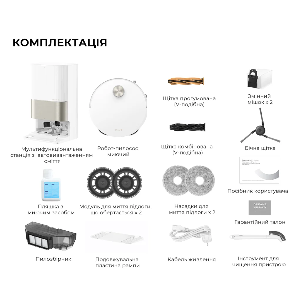 Робот-пилосос Dreame X50 Ultra White (RLX85CE-6-Wh)