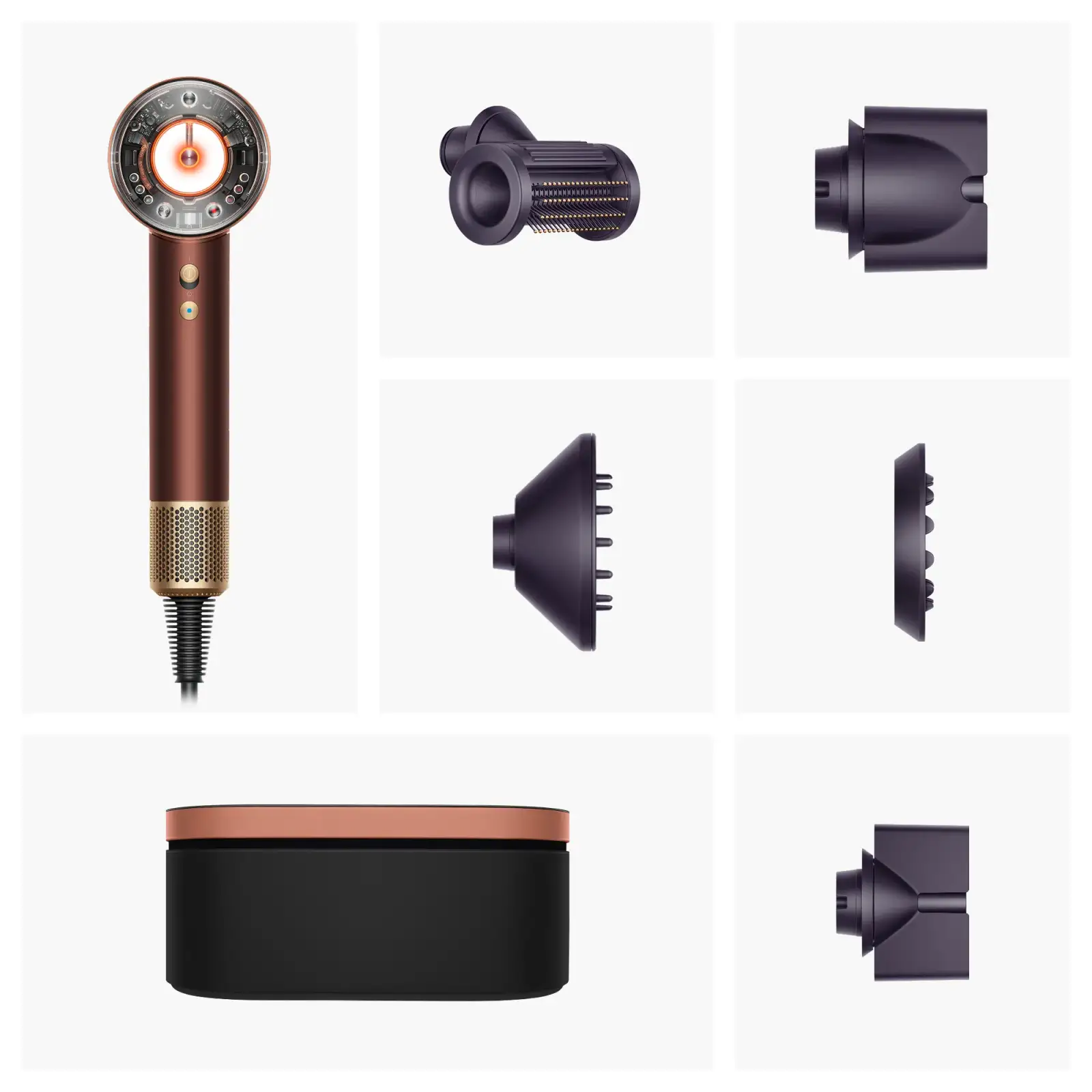 Фен Dyson Supersonic HD16 Nural Hair Dryer Straight+Wavy Plum/Copper (318135-01)