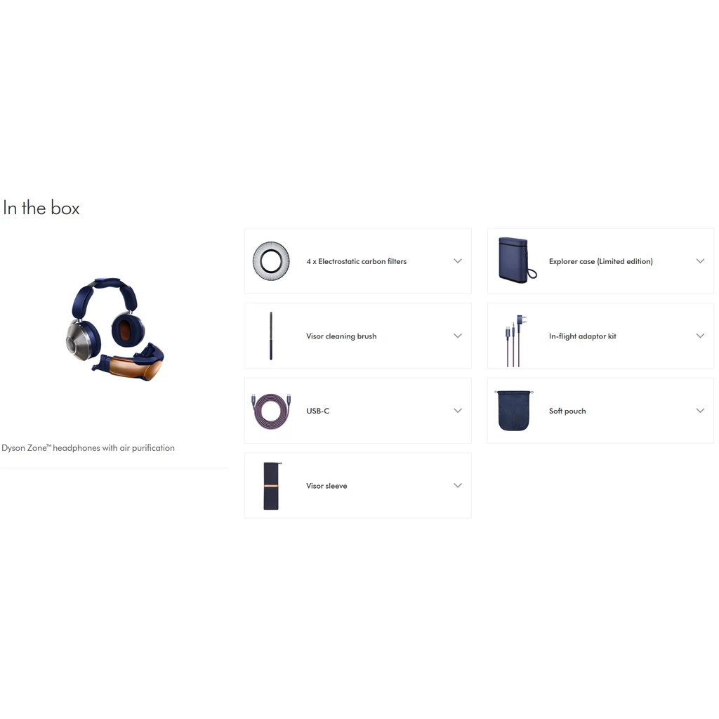 Навушники Dyson Zone Absolute with Air Purification Prussian Blue/Bright Copper (376067-01)