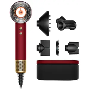 Фен Dyson Supersonic HD16 Nural Hair Dryer Straight+Wavy Red Velvet/Gold (493117-01)