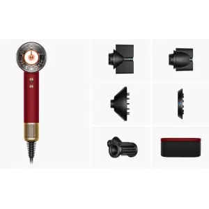 Фен Dyson Supersonic HD16 Nural Hair Dryer Straight+Wavy Red Velvet/Gold (493117-01)