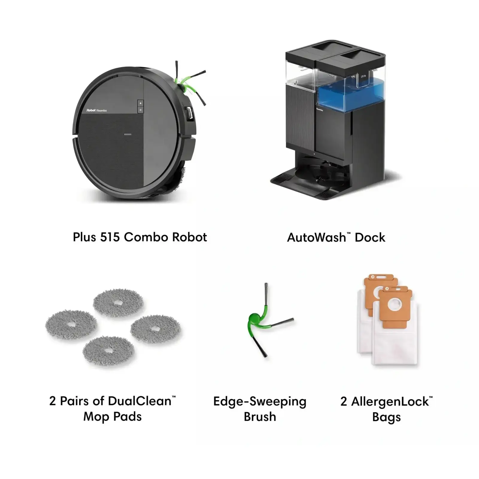 Робот-пылесос iRobot Roomba Combo Plus 515 AutoWash Dock Black