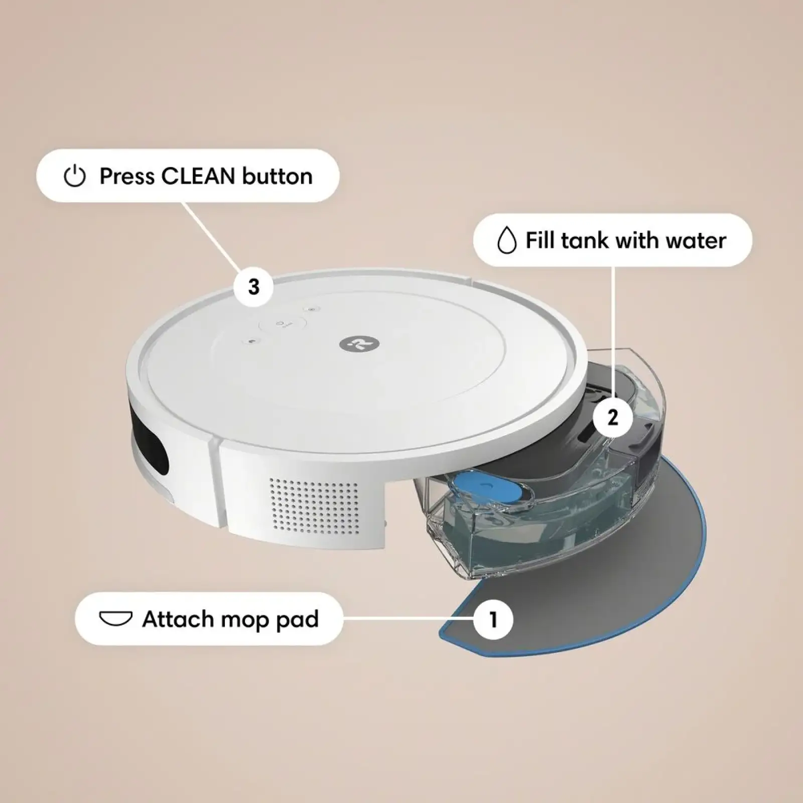 Робот-пилосос iRobot Roomba Combo Essential 2 White (Y051240)