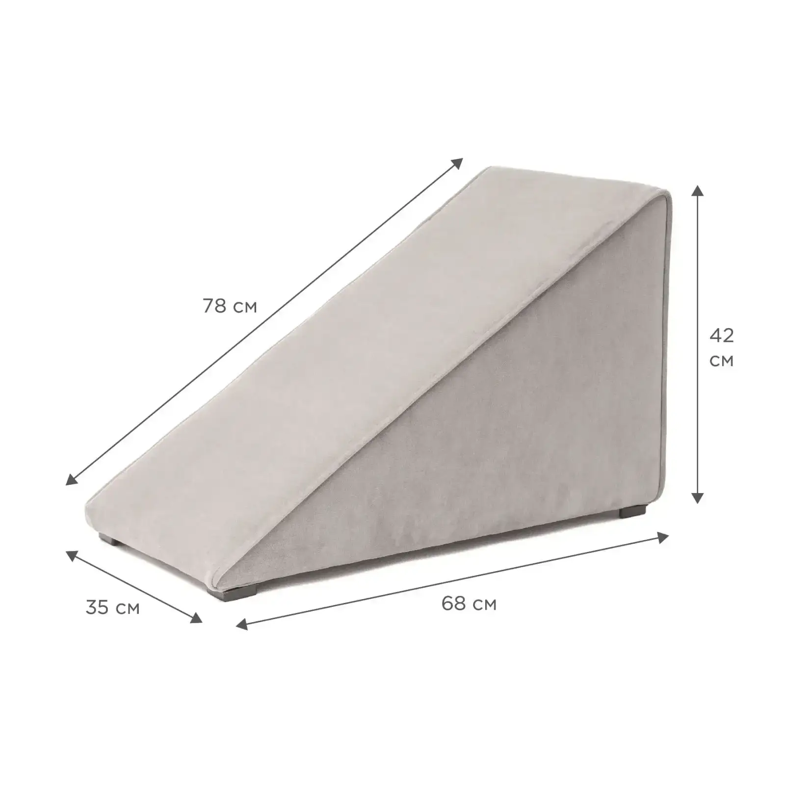 Пандус Petbed 68x35см h-42см Серый