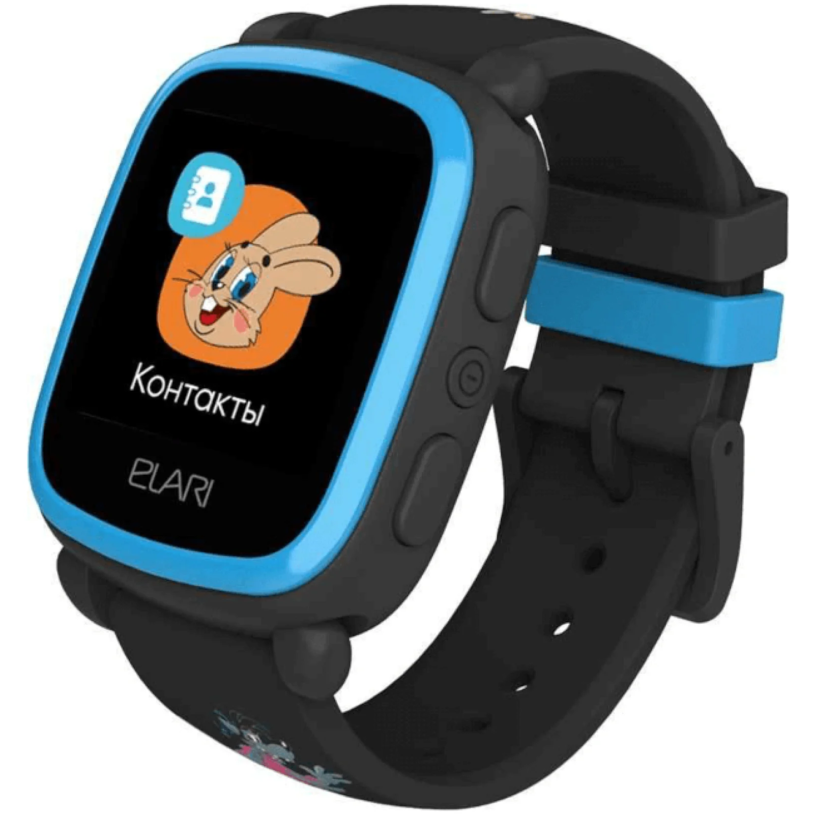 Часы детские с GPS трекером ELARI KidPhone NyPogodi Black (KP-NP-BP) UA