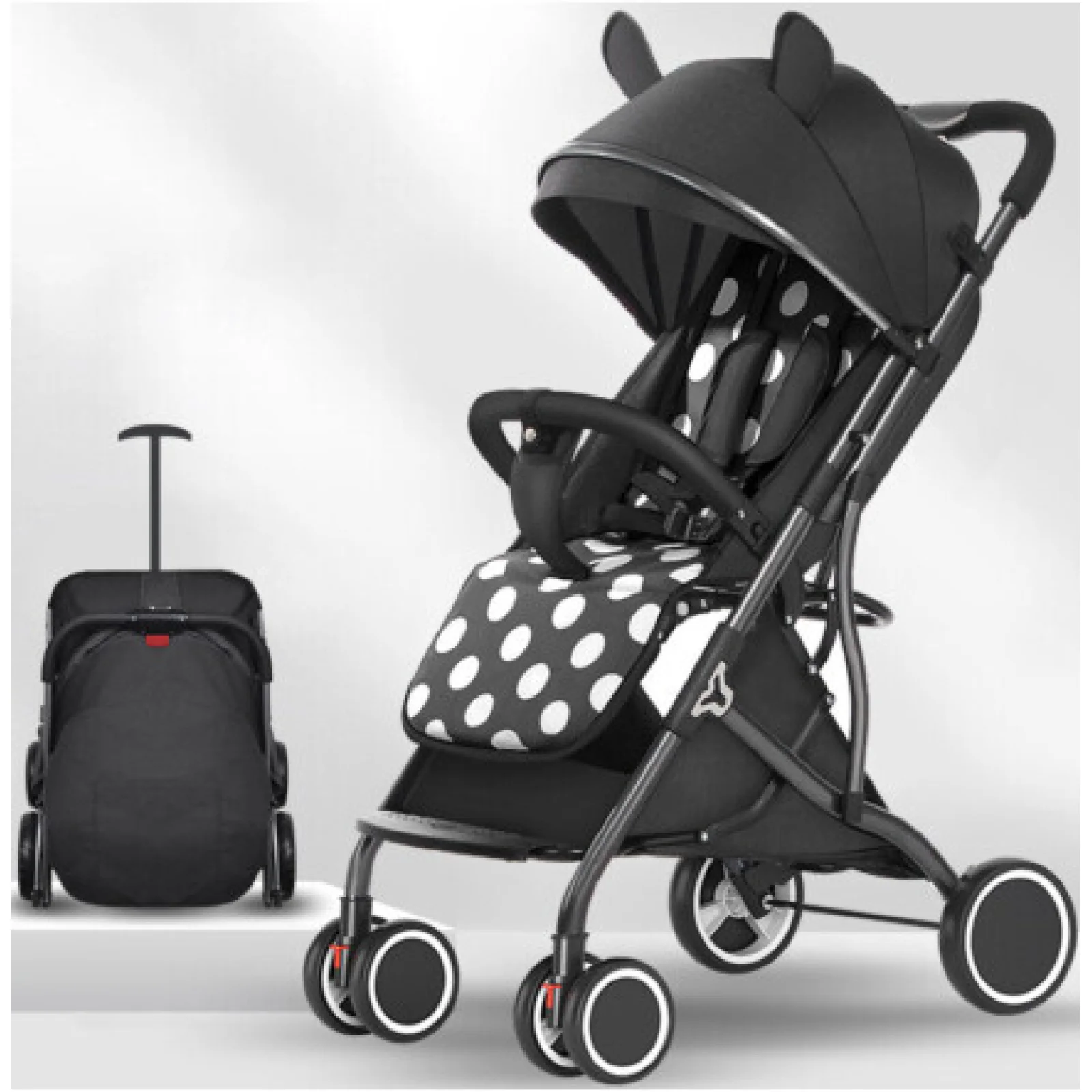Прогулочная коляска Betsocci V6-1 Black/Black EU