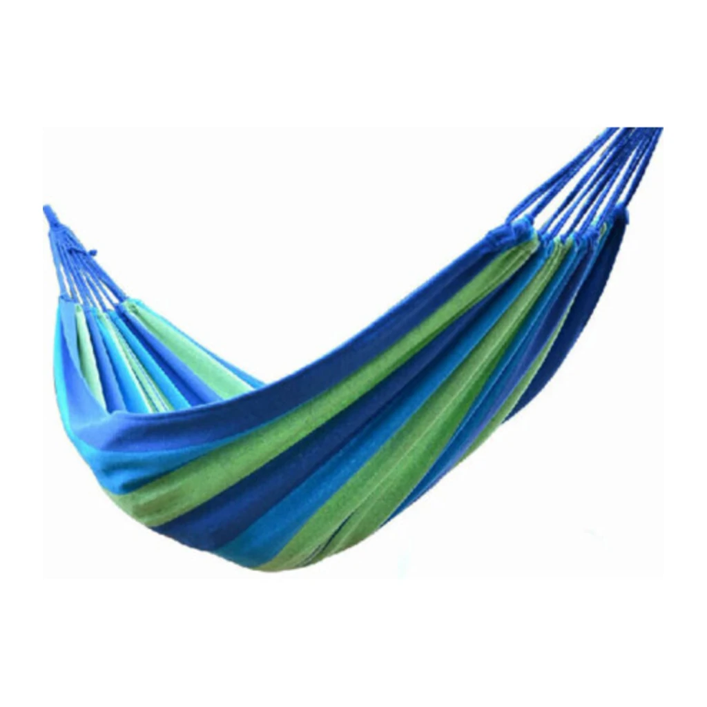Гамак Hammock Canvas Blue Strip 190х80см (мотузка+сумка для зберігання)