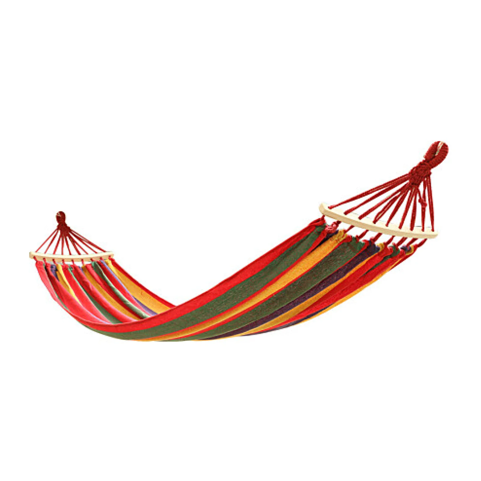 Гамак Hammock Canvas Red Strip 190х100см (40см кріплення+мотузка+сумка для зберігання)