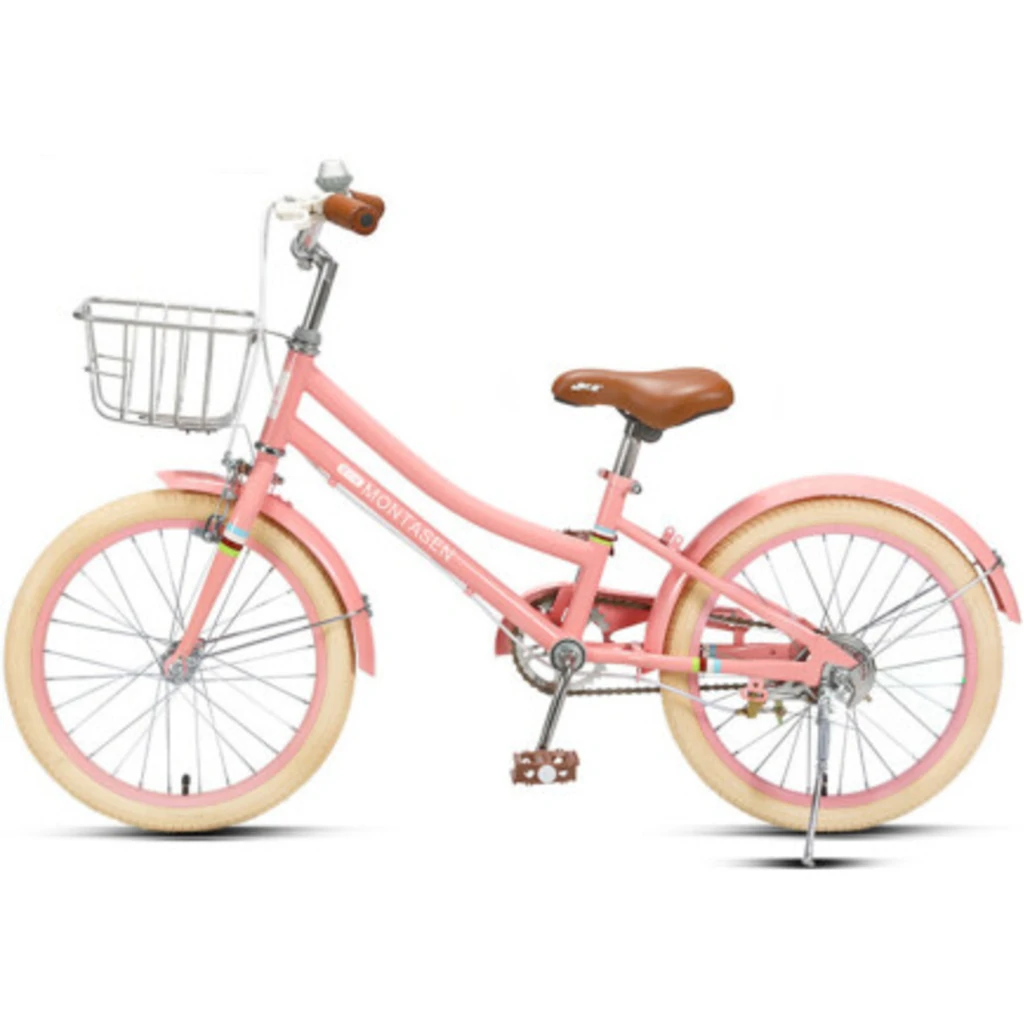 Дитячий велосипед Montasen M8034 20 Steel Pink (with basket)