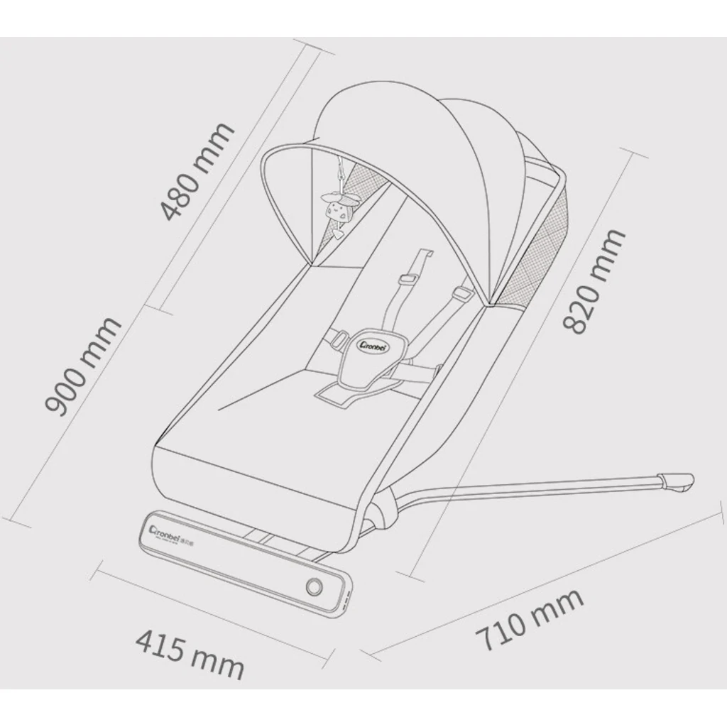 Укачивающий центр Xiaomi Ronbei с капюшоном (BY032H) Gray UA