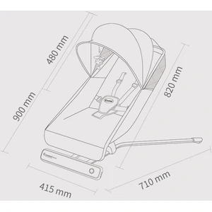 Укачивающий центр Xiaomi Ronbei с капюшоном (BY032H) Gray UA