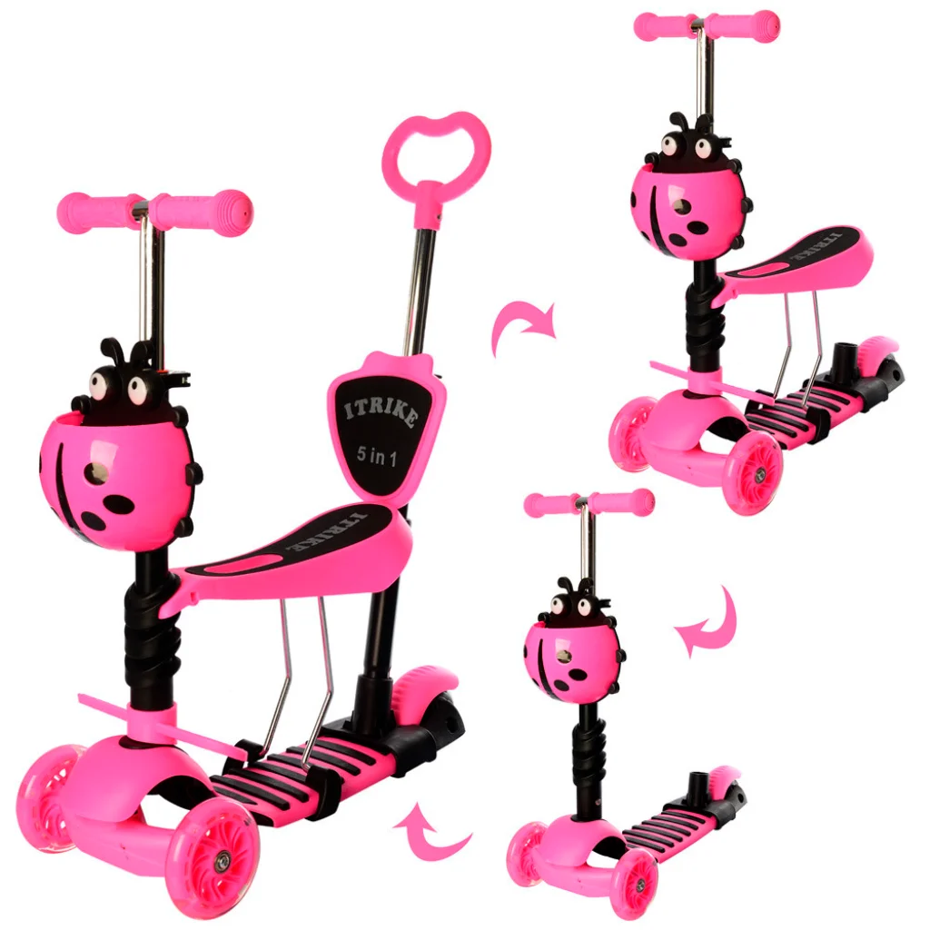 Самокат Scooter 5 в 1 FYS-2864 Pink