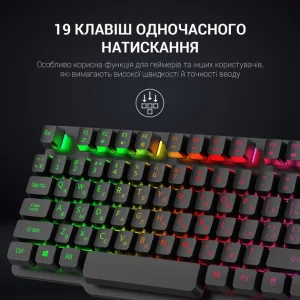 Клавиатура GamePro GK380 RGB Black UA