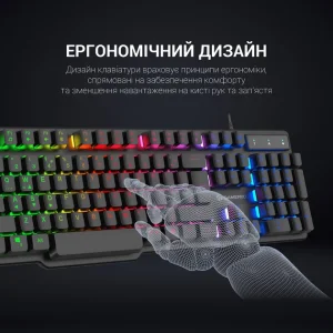 Клавиатура GamePro GK380 RGB Black UA
