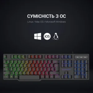 Клавиатура GamePro GK380 RGB Black UA