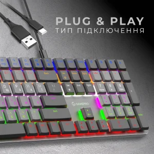 Клавіатура GamePro MK145R Red Swich Low Profile Dark Gray UA