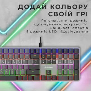 Клавіатура GamePro MK145R Red Swich Low Profile Dark Gray UA