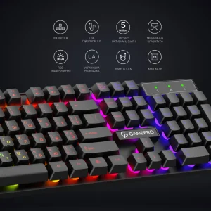 Клавиатура GamePro GK296 RGB Black UA