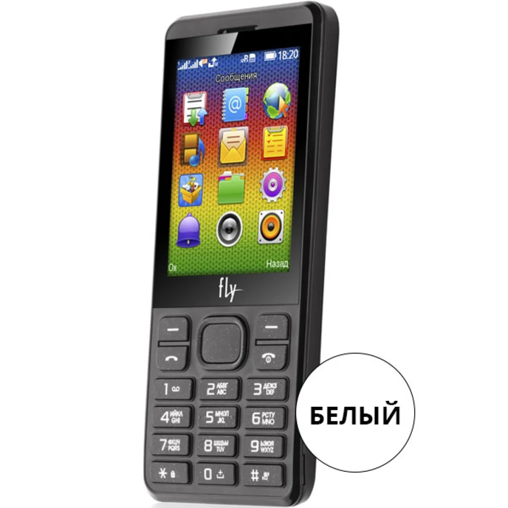 Мобільний телефон Fly FF281 Dual Sim White UA