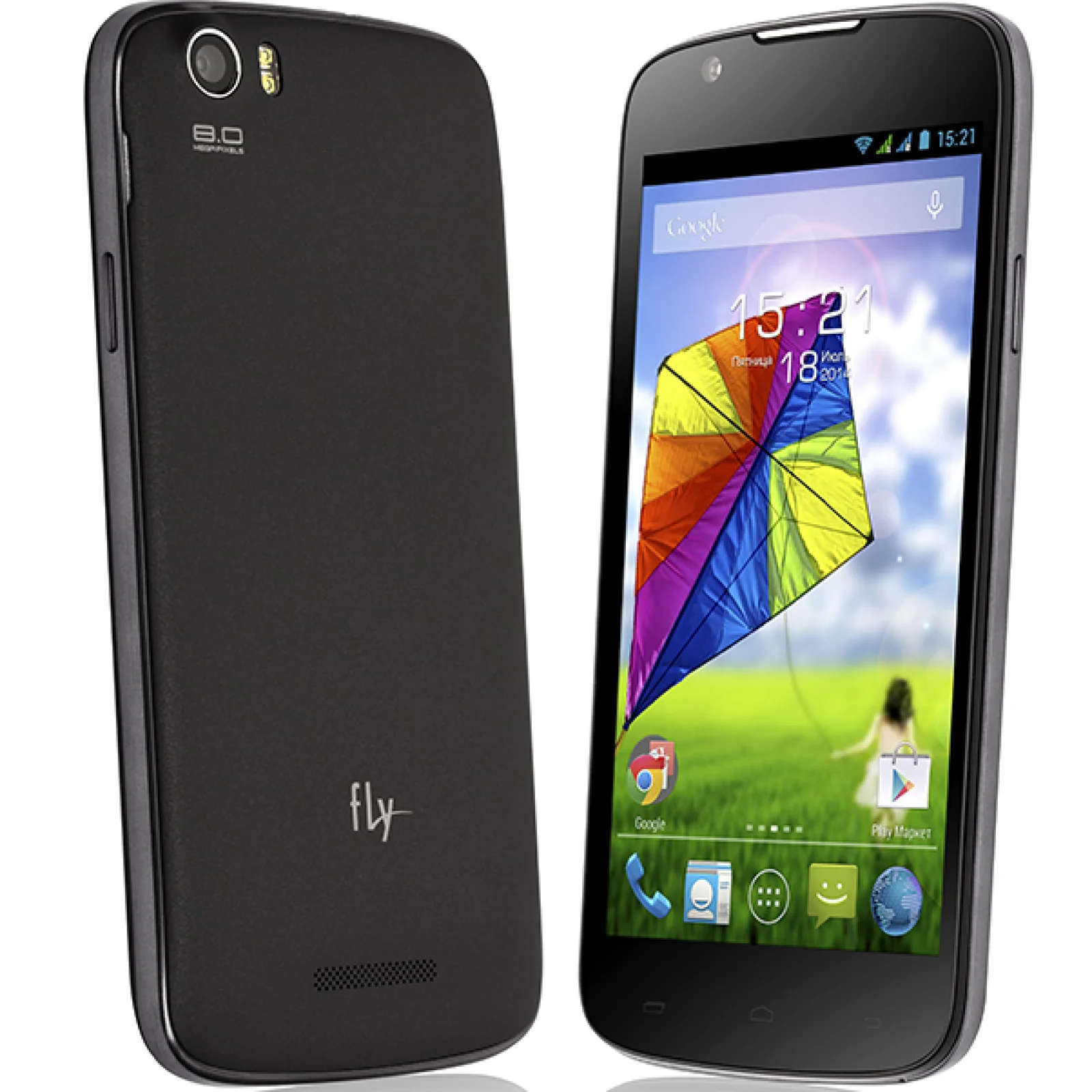 Смартфон FLY IQ4413 Quad EVO Chic 3 Dual Sim Black UA
