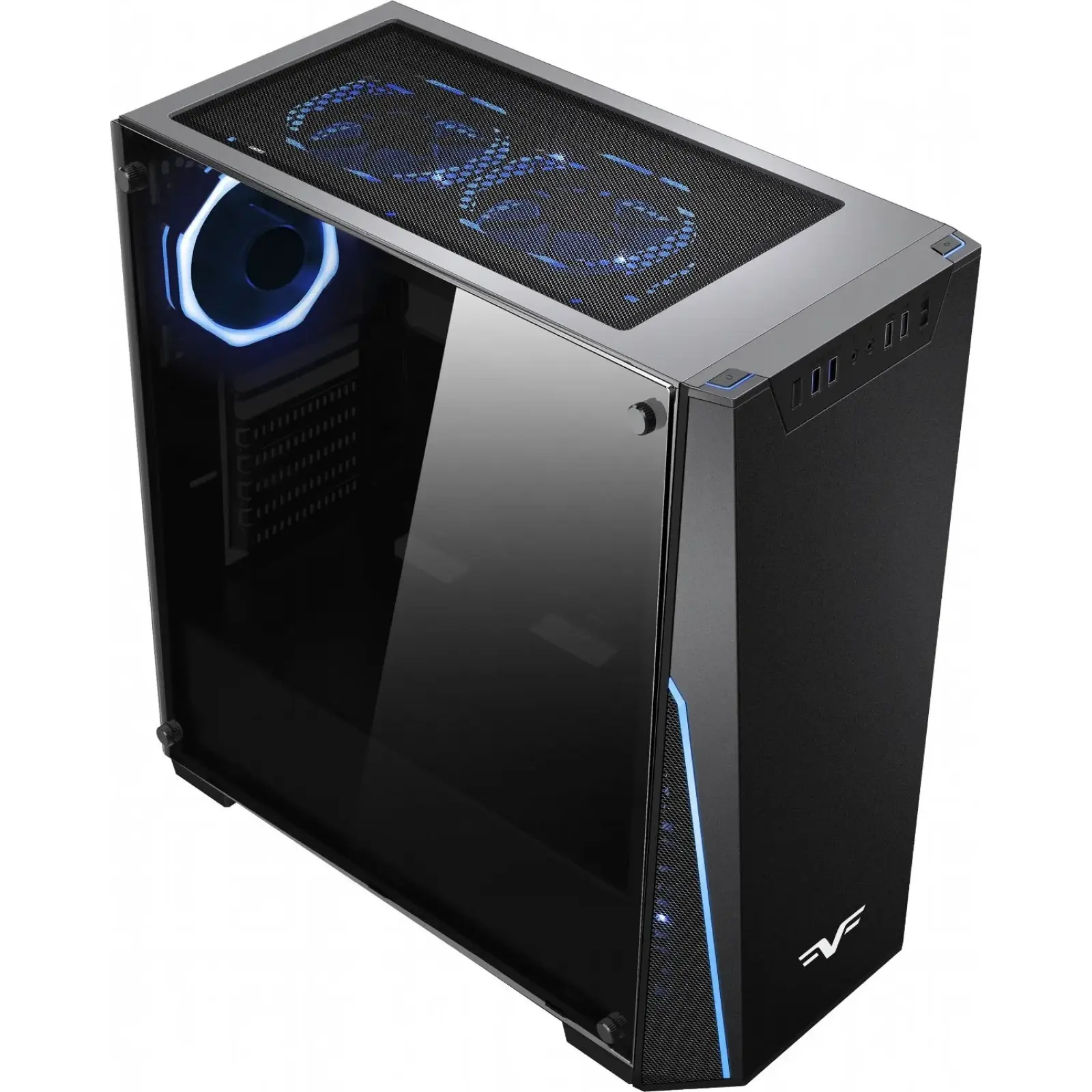 Корпус Frime MarkIII 2*USB3.0 Без БП (MarkIII-U3-GLS-3RGBF-WP) UA