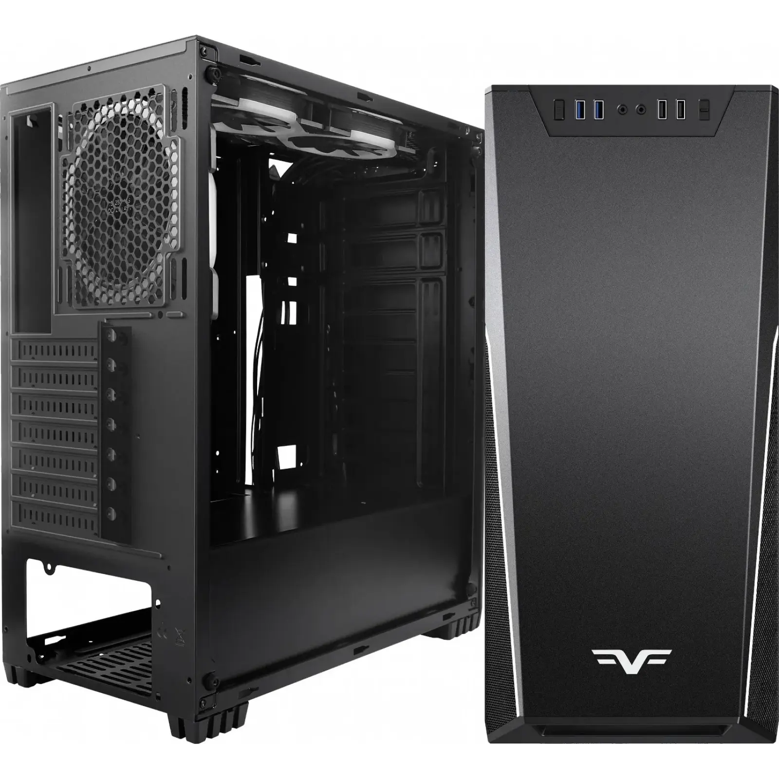 Корпус Frime MarkIII 2*USB3.0 Без БП (MarkIII-U3-GLS-3RGBF-WP) UA