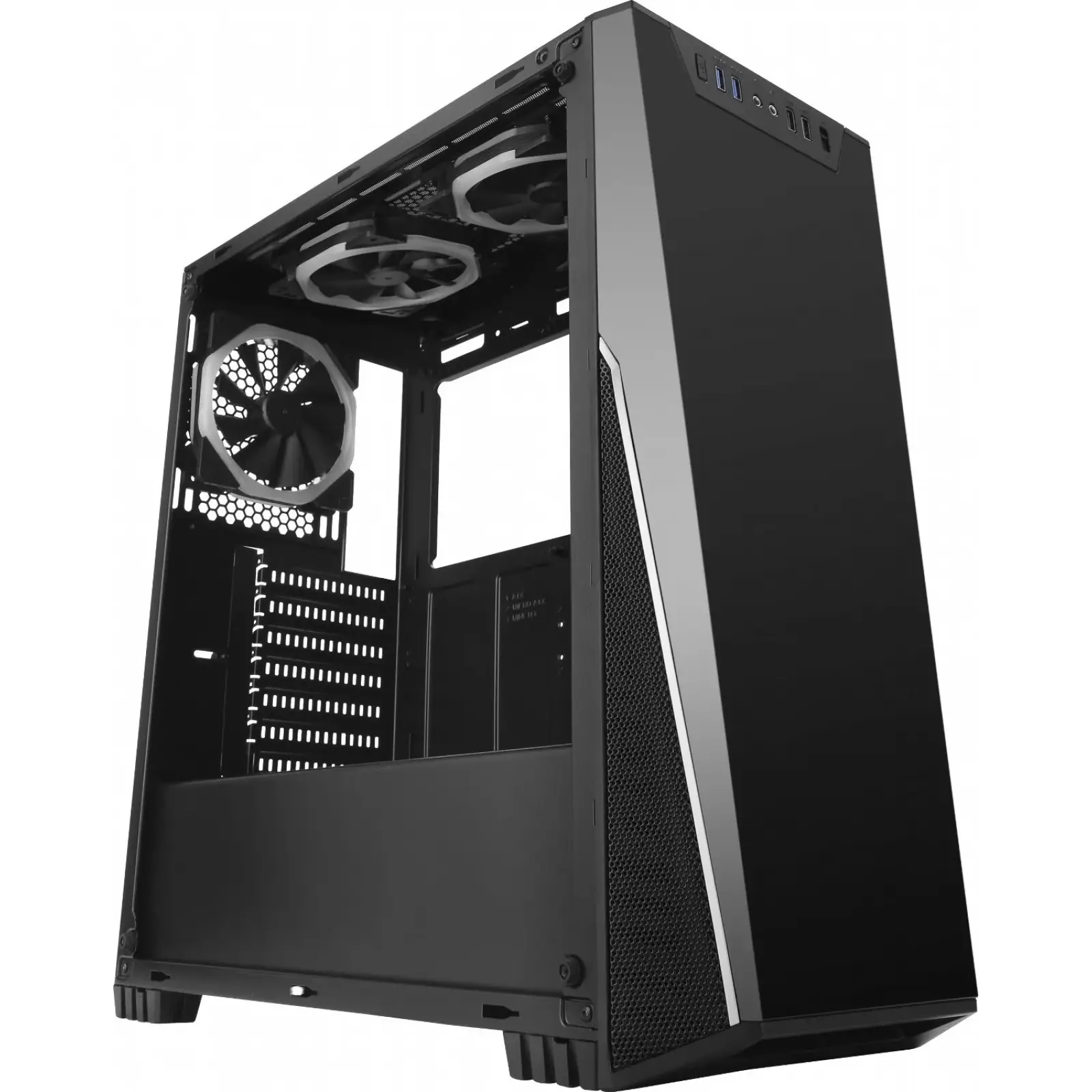 Корпус Frime MarkIII 2*USB3.0 Без БП (MarkIII-U3-GLS-3RGBF-WP) UA