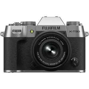 Цвет: Серебристый - Беззеркальный фотоаппарат Fujifilm X-T50 kit 15-45mm f/3,5-5,6 Silver (16828832)