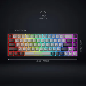 Клавіатура бездротова GamePro GK935 Black UA